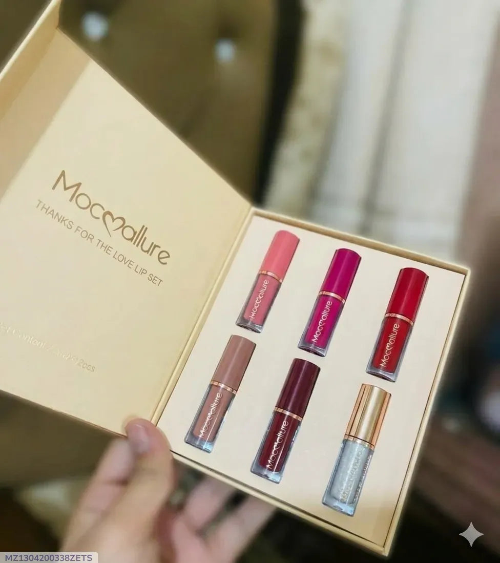 Multicolour Glossy Lip Gloss Set 6pcs