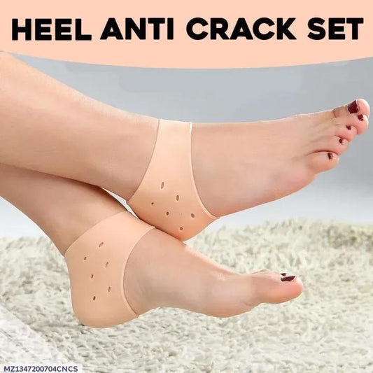 Anti-Crack Heel Socks Silicone Beige Unisex