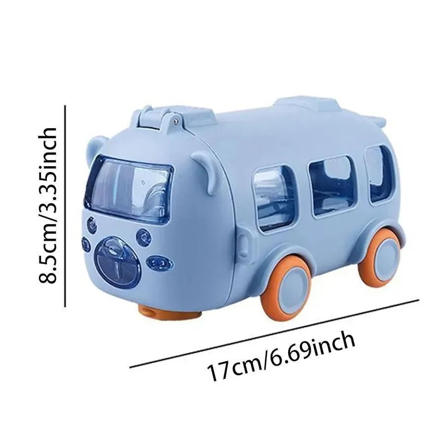 MZ94300000750PMGTIM  Kids Bus Water Bottle Blue Pink ABS Plastic 5.0