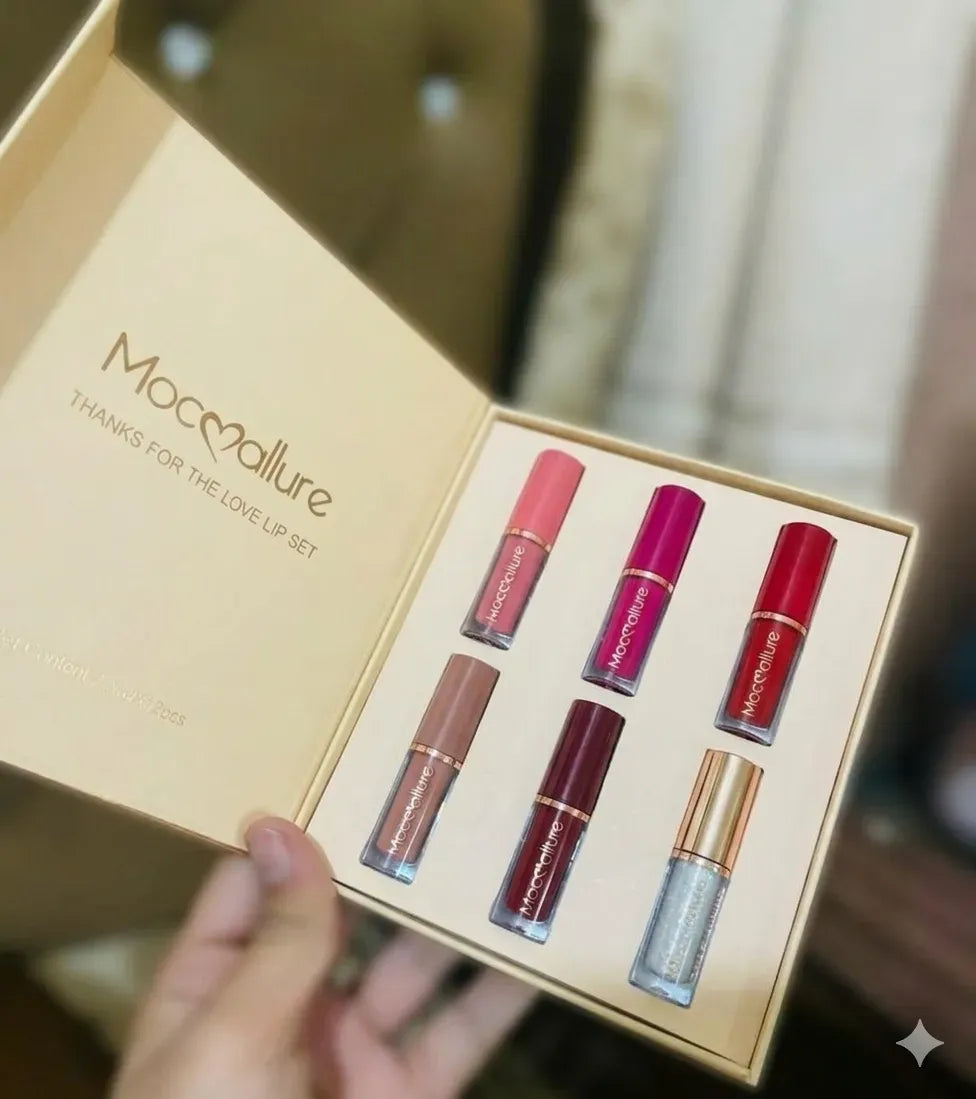 Multicolour Glossy Lip Gloss Set 6pcs