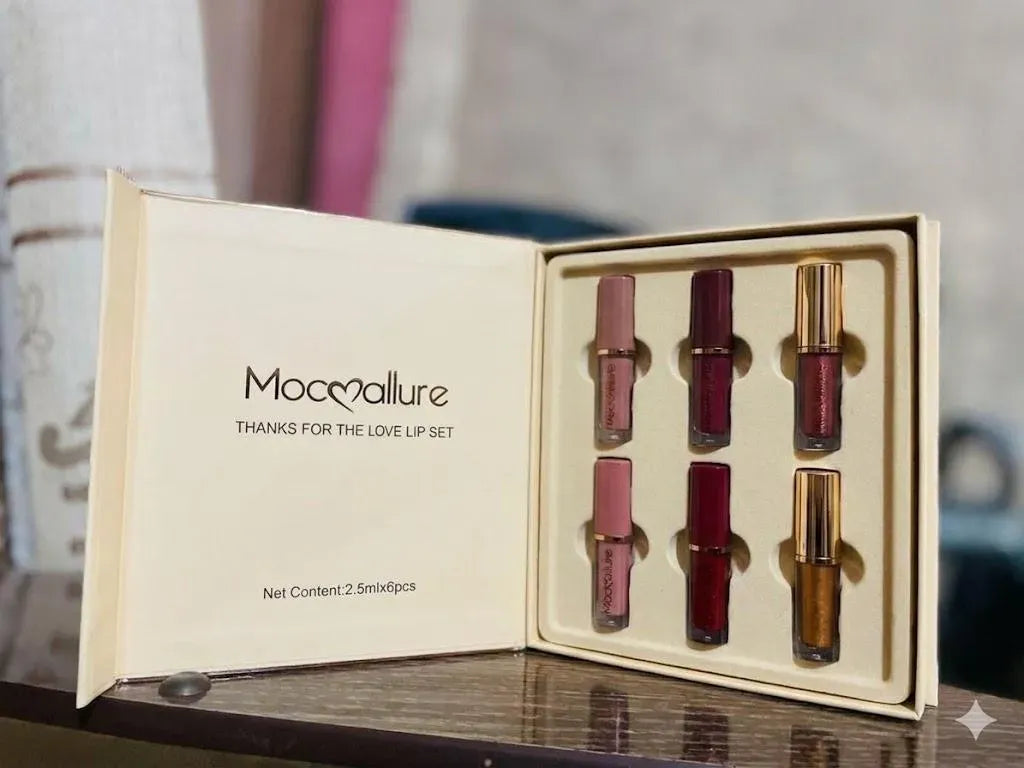 Multicolour Glossy Lip Gloss Set 6pcs