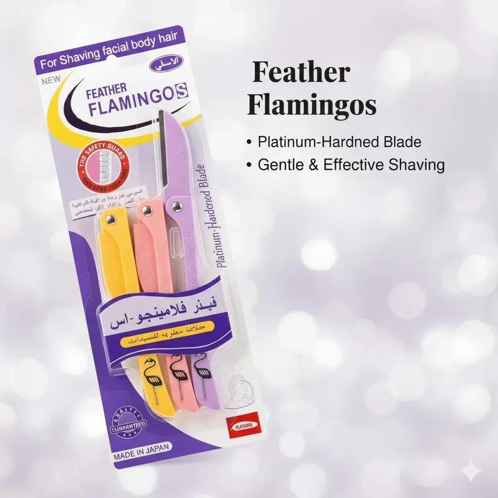 Feathers Flamingos Razors For Face & Body Smooth Shape