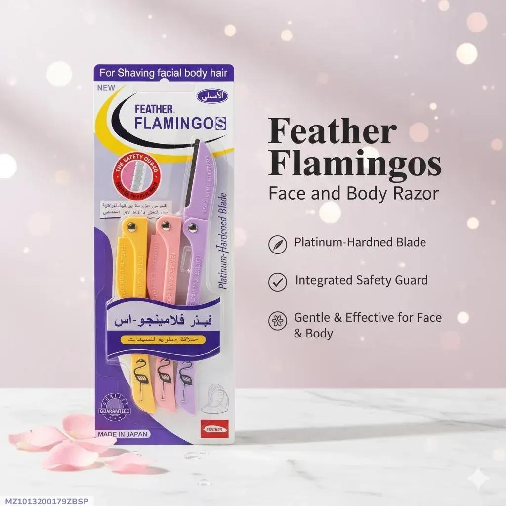 Feathers Flamingos Razors For Face & Body Smooth Shape