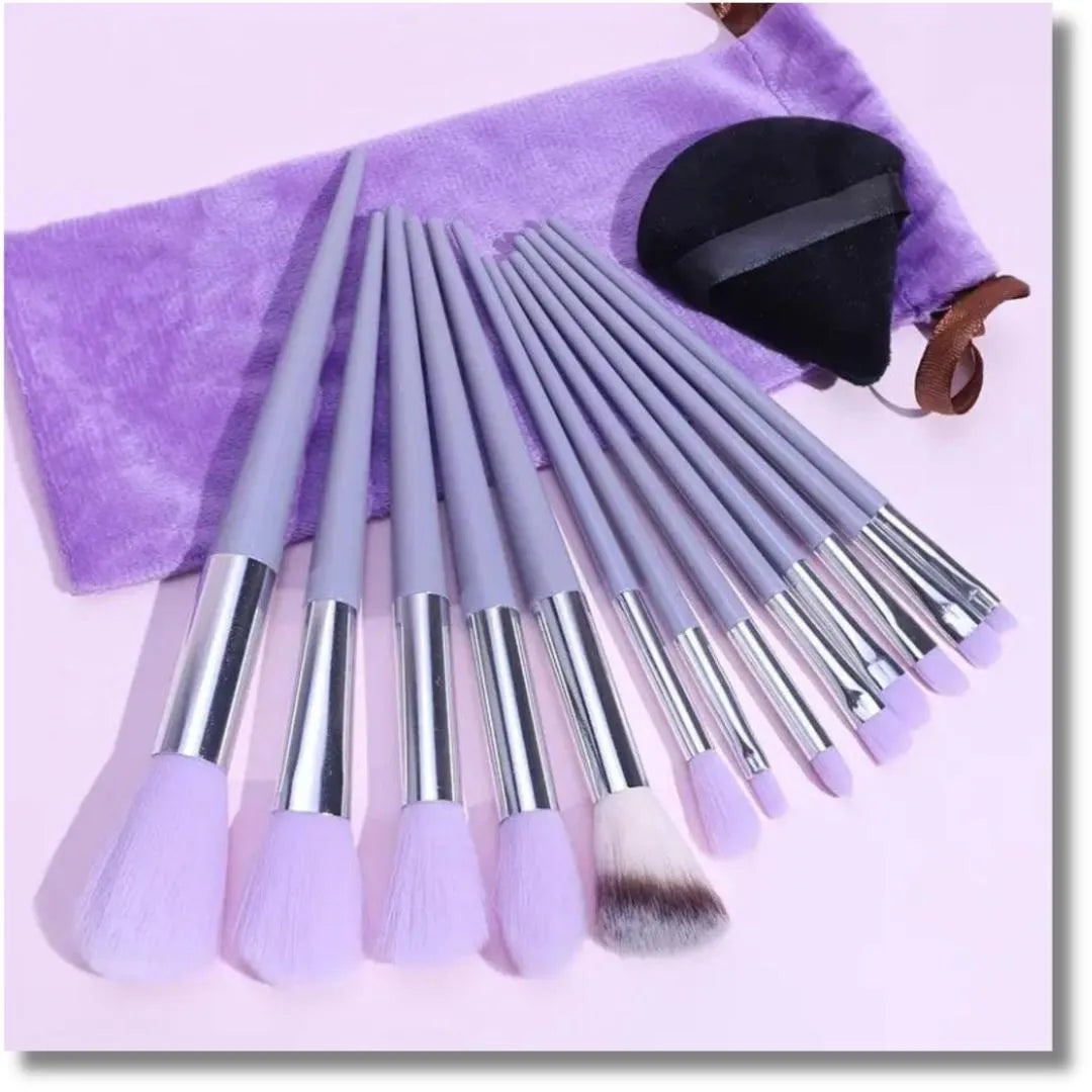 13 Pcs Synthetic Makeup Brushes Set  Reusable Soft Blending