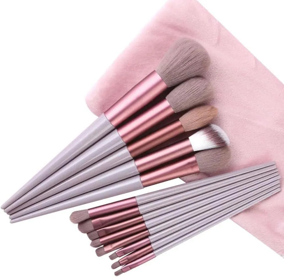 13 Pcs Synthetic Makeup Brushes Set  Reusable Soft Blending