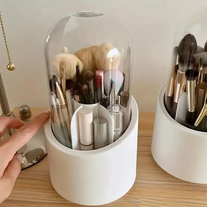 360 Degree Makeup Brush Organiser White ABS