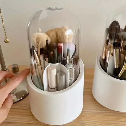 360 Degree Makeup Brush Organiser White ABS