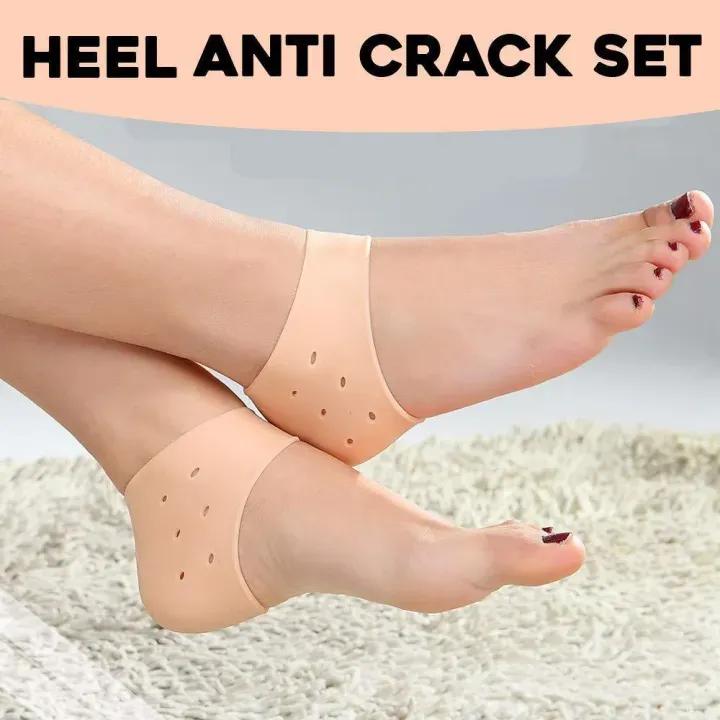 Anti-Crack Heel Socks Silicone Beige Unisex