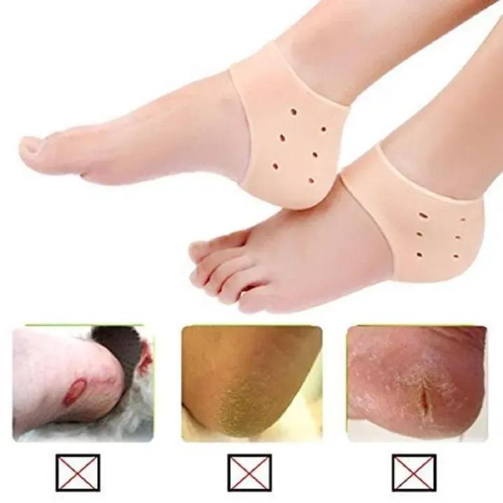 Anti-Crack Heel Socks Silicone Beige Unisex