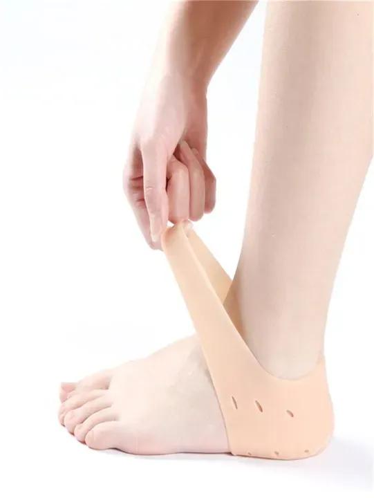 Anti-Crack Heel Socks Silicone Beige Unisex