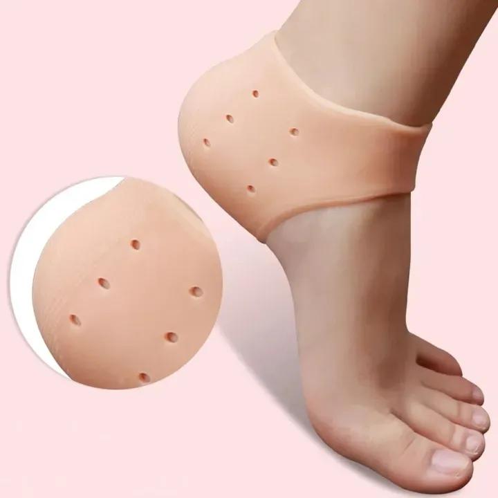 Anti-Crack Heel Socks Silicone Beige Unisex