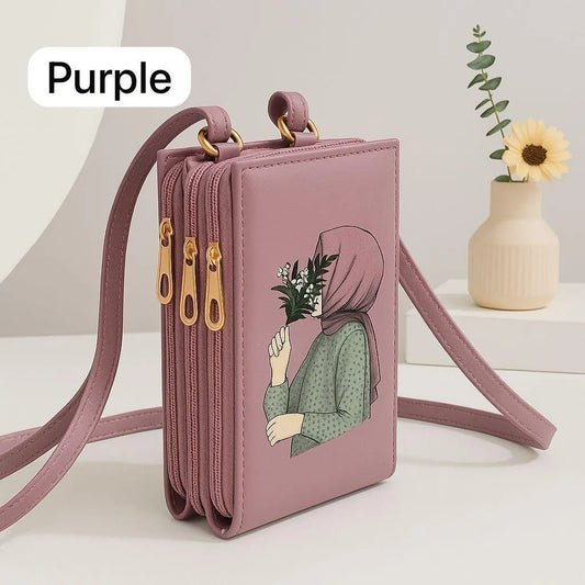 Maroon Printed Cross body Bag For Women Unisex