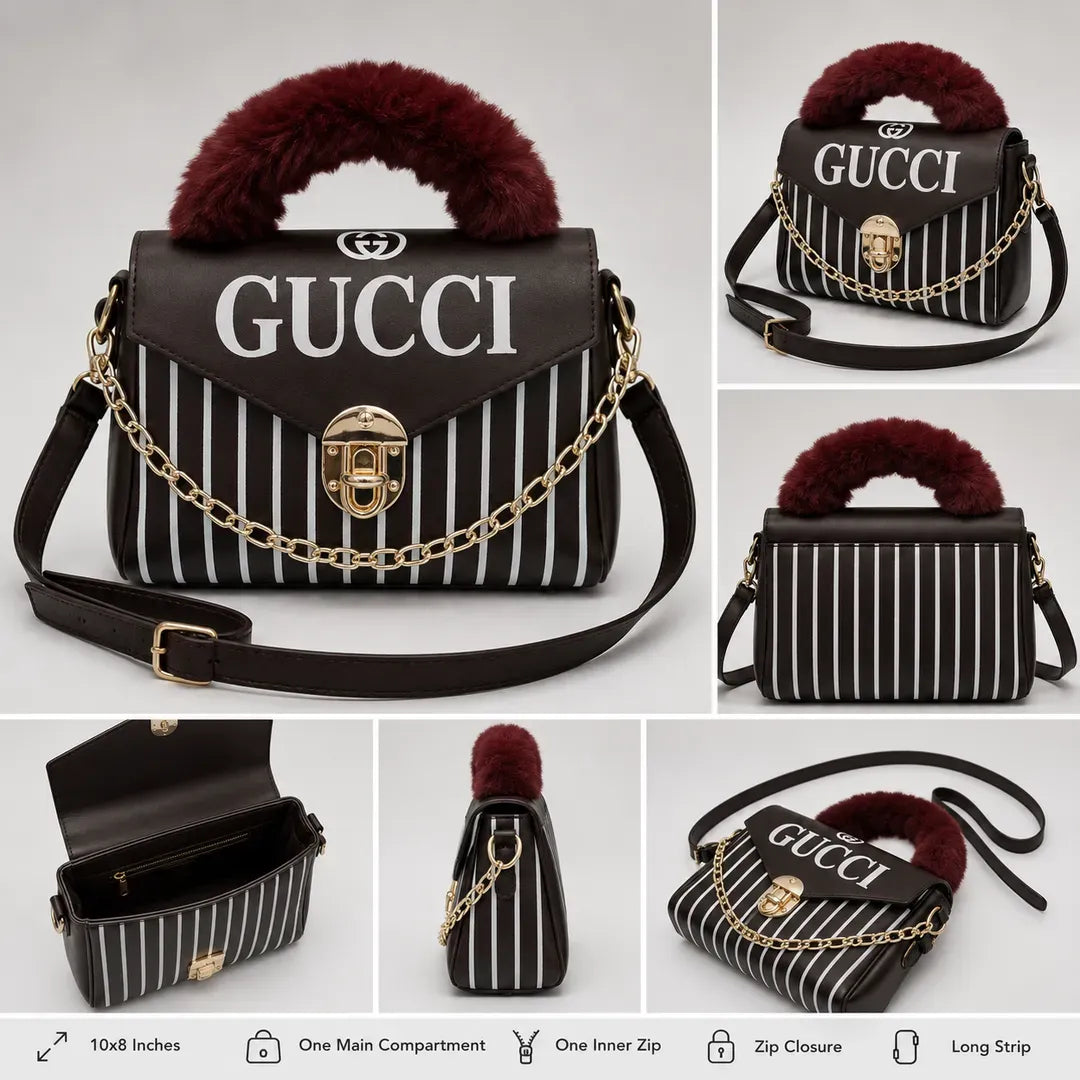Gucci Style Rexin Printed Handbag