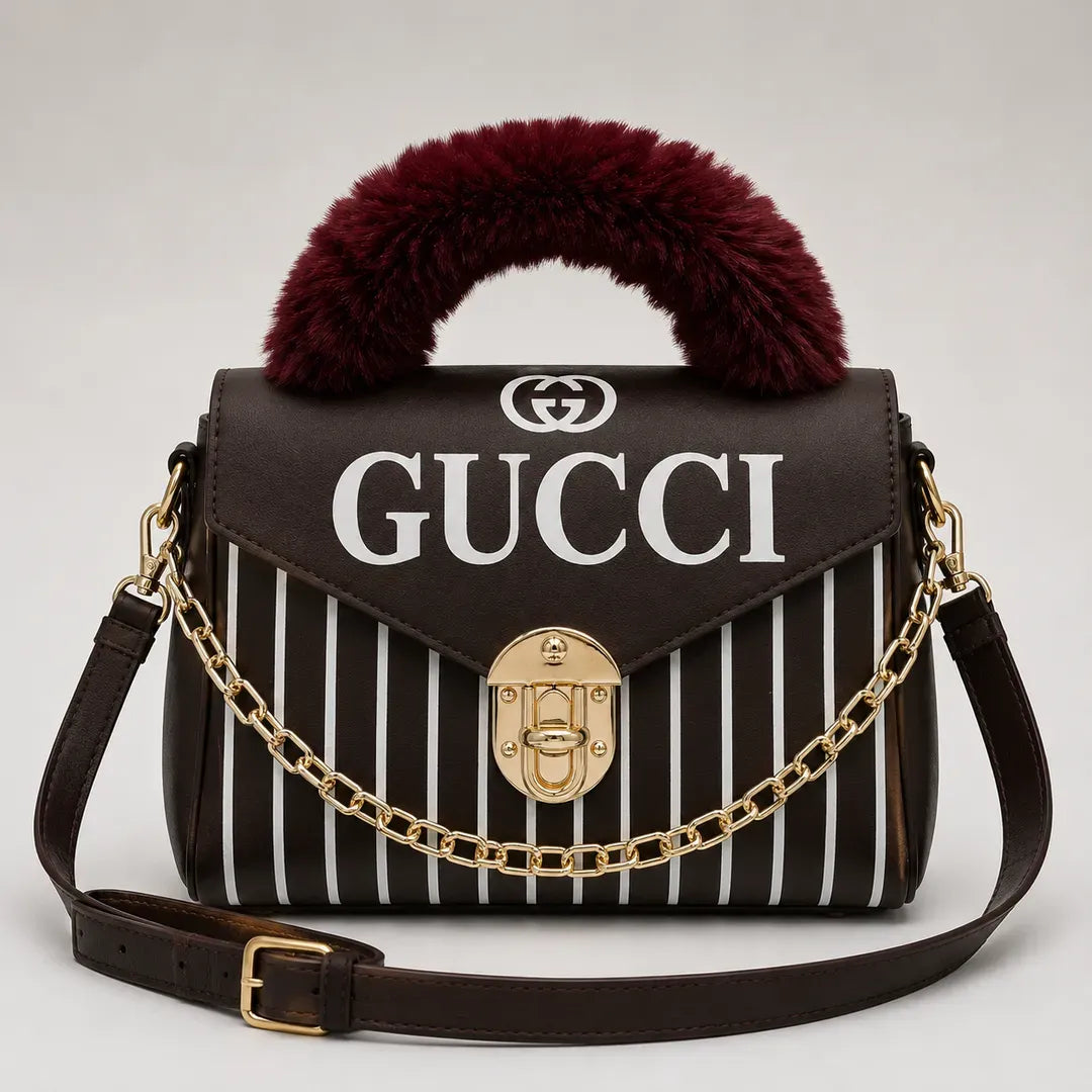 Gucci Style Rexin Printed Handbag