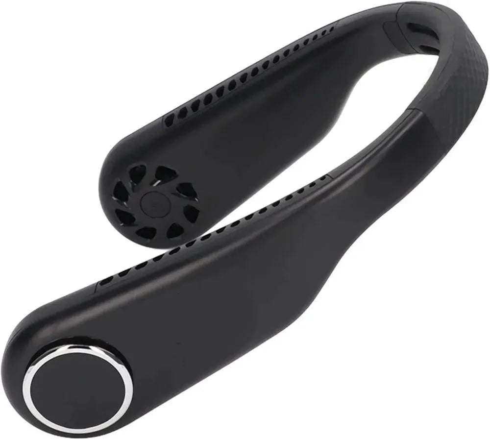 U-Shaped Neck Fan Black White ABS Light weight Cooling