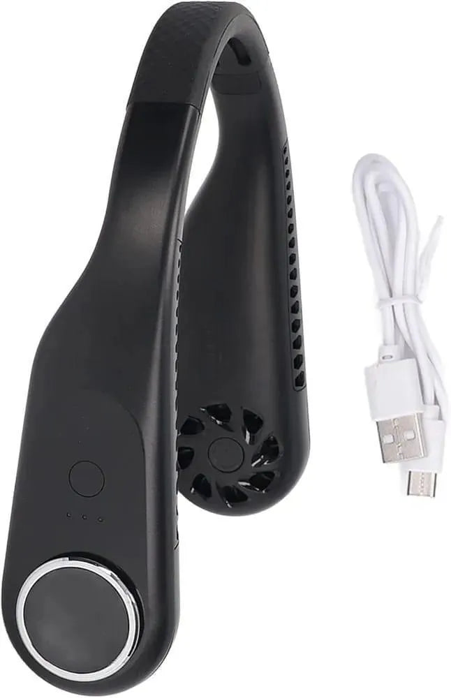 U-Shaped Neck Fan Black White ABS Light weight Cooling
