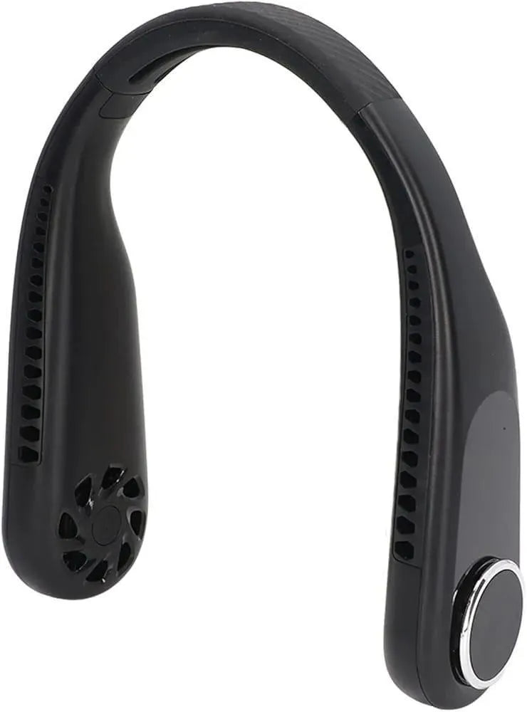 U-Shaped Neck Fan Black White ABS Light weight Cooling