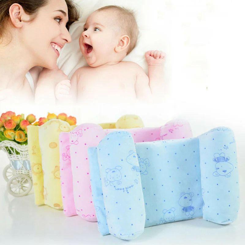Baby Head Pillow Soft Cotton Pink Blue Cream Adjustable Allah season