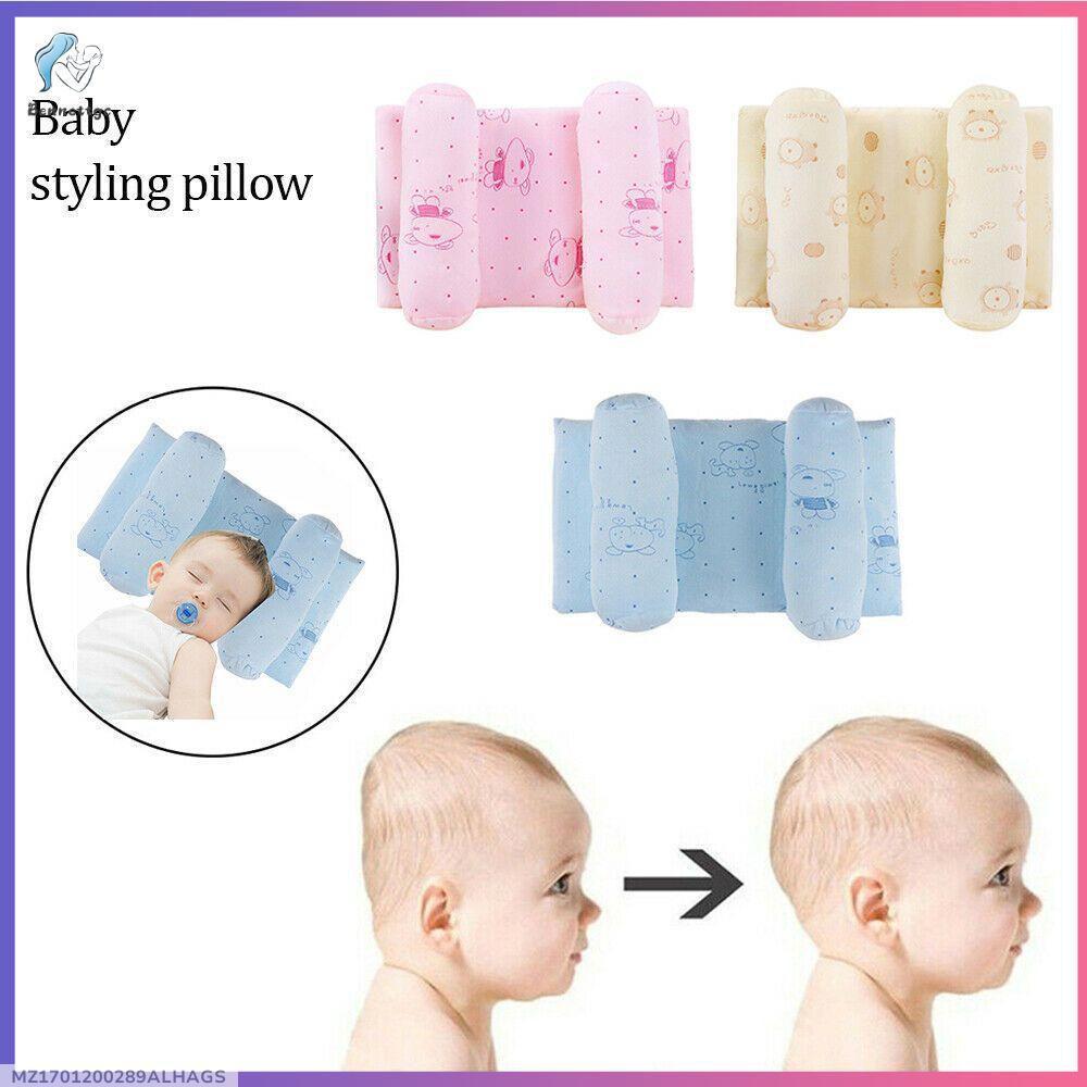 Baby Head Pillow Soft Cotton Pink Blue Cream Adjustable Allah season
