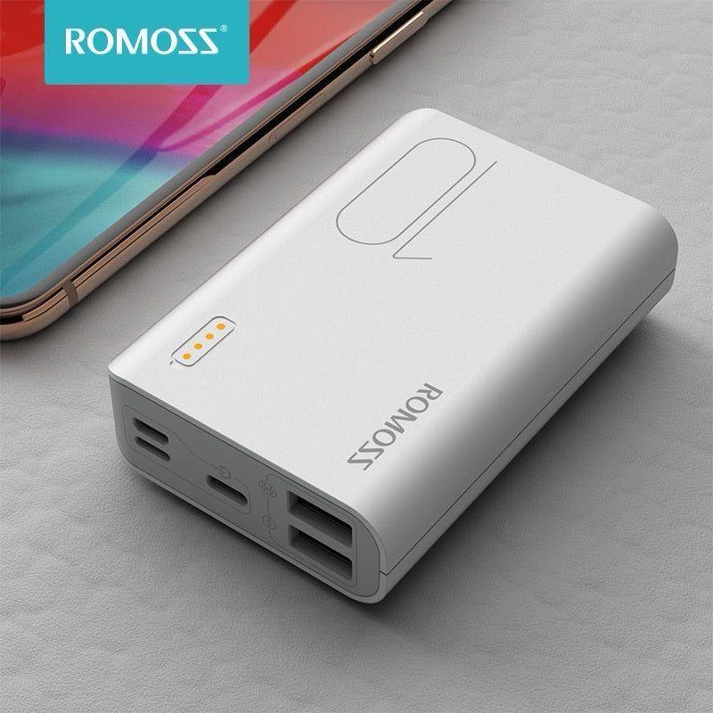 White Power Bank 10000 mAh Fast Charge Portable