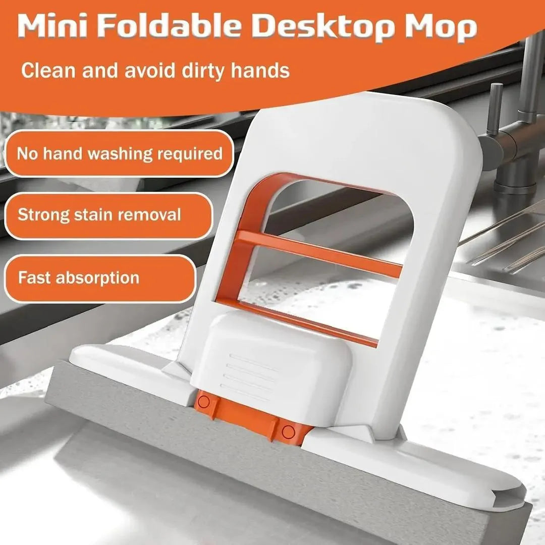 Mini Foldable Mop For Small Spaces,Wall Hanging , Counter Top Use