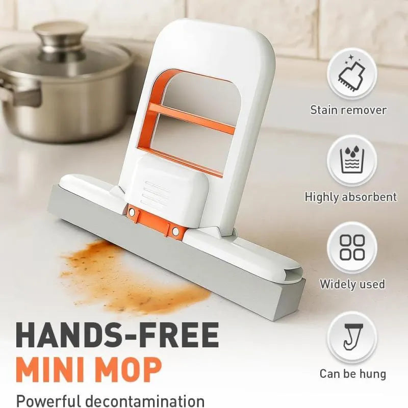 Mini Foldable Mop For Small Spaces,Wall Hanging , Counter Top Use