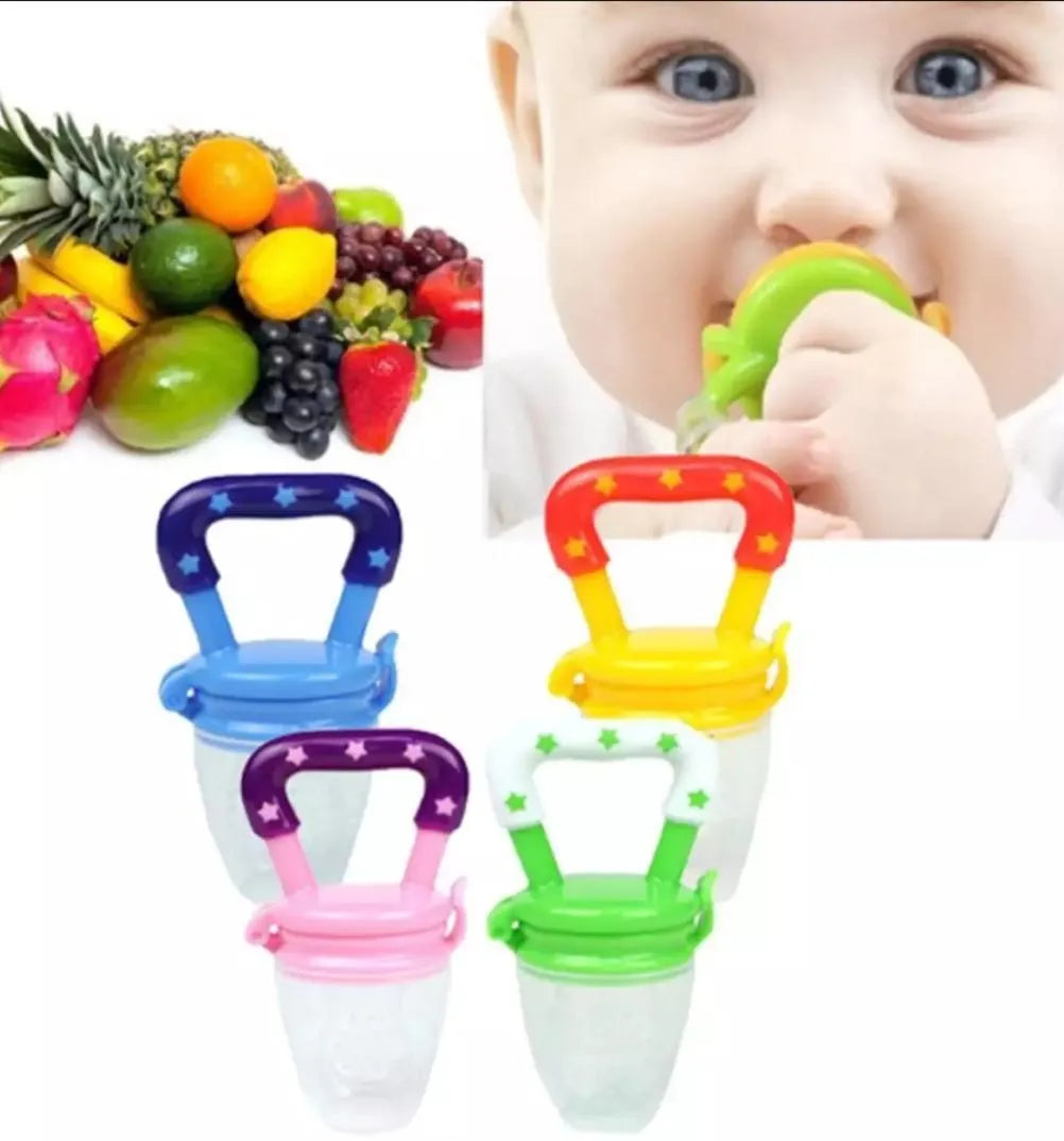 Baby Fruit Feeder With Textured Handle ,BPA-Free Multicoloured