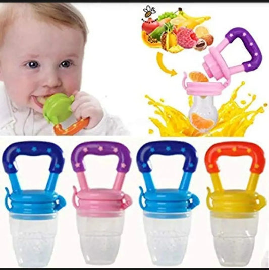 Baby Fruit Feeder With Textured Handle ,BPA-Free Multicoloured
