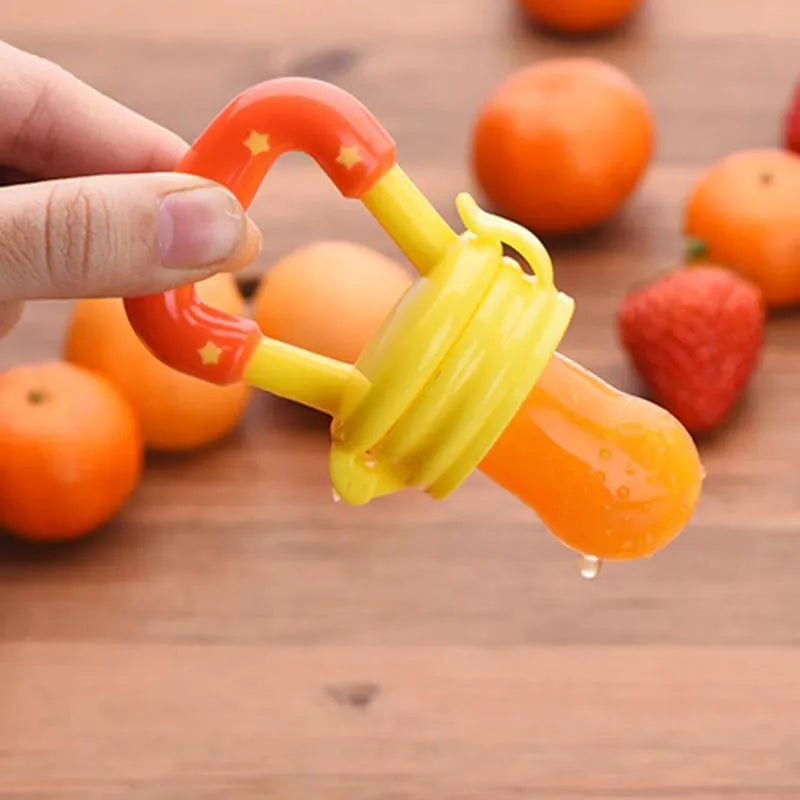 Baby Fruit Feeder With Textured Handle ,BPA-Free Multicoloured