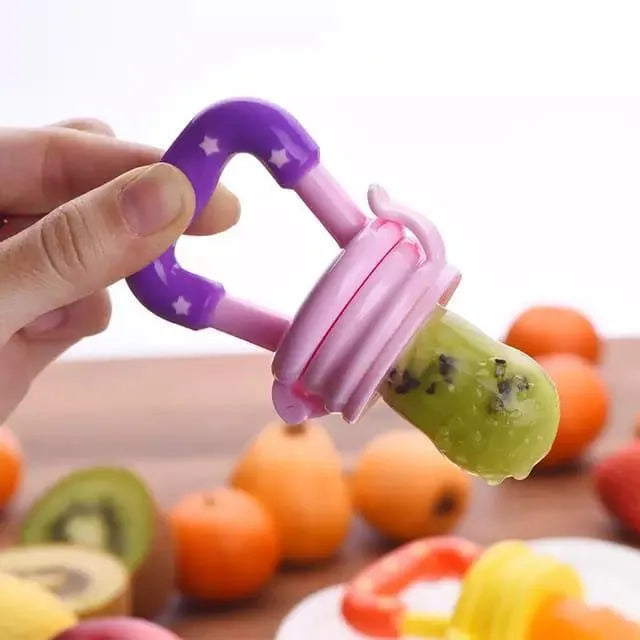Baby Fruit Feeder With Textured Handle ,BPA-Free Multicoloured