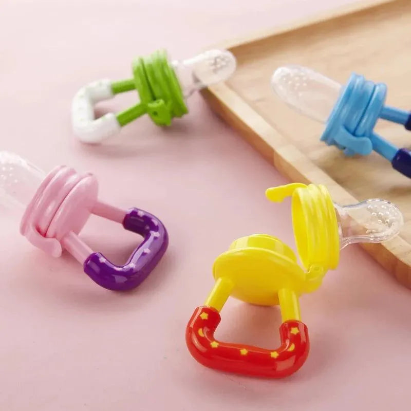 Baby Fruit Feeder With Textured Handle ,BPA-Free Multicoloured