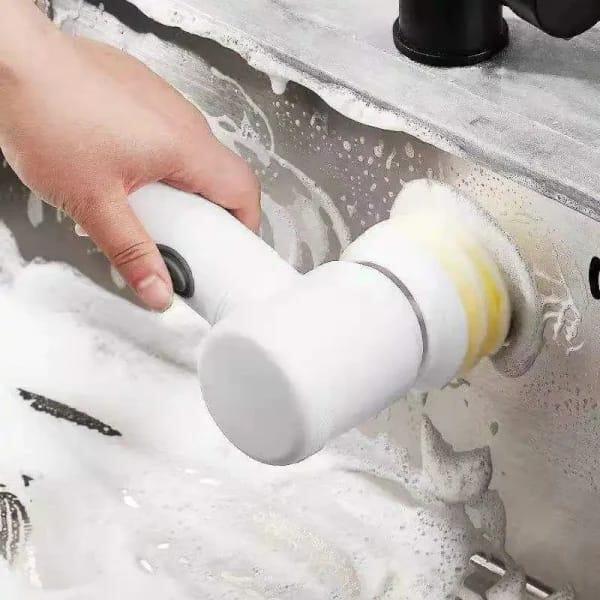 Electric Spin Scrubber White ABS Multi functional