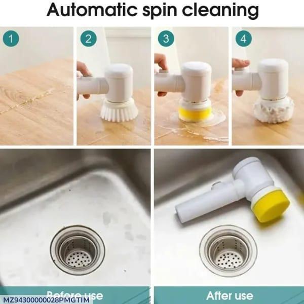Electric Spin Scrubber White ABS Multi functional